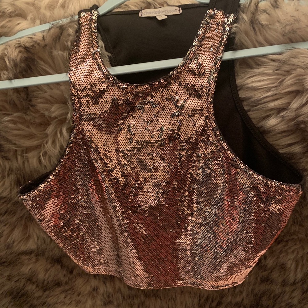 Sparkly racer back crop